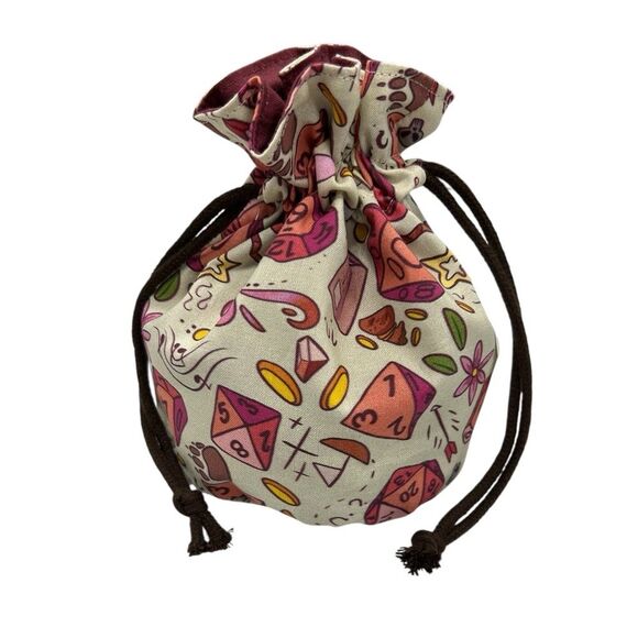Dice Bag For Tabletop Games Gift Bag Drawstring Bag Dungeons and Dragons - Picture 1 of 3
